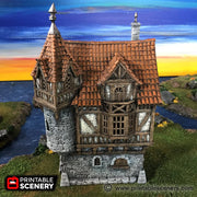 The Governor's Mansion - The Lost Islands - Printable Scenery Wargaming Terrain D&D, DnD - Only-Games
