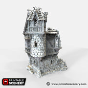 Ruined Governor's Mansion - The Lost Islands - Printable Scenery Wargaming Terrain D&D, DnD - Only-Games