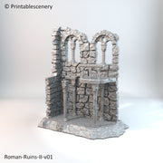 Roman Ruins Window Wall - Apocalypse - Printable Scenery 28mm 32mm Wargaming Terrain D&D DnD - Only-Games
