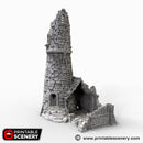 Ruined Lighthouse - The Lost Islands - Printable Scenery 15mm 28mm 32mm Wargaming Terrain D&D, DnD