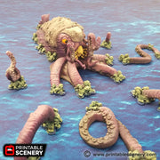 Kraken Monster - The Lost Islands - Printable Scenery Wargaming Terrain D&D, DnD Pirates - Only-Games