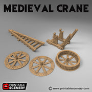 Medieval Crane - Winterdale - Printable Scenery 28mm 32mm Wargaming Terrain - Only-Games