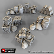 Cargo Piles - The Lost Islands - Printable Scenery - Only-Games