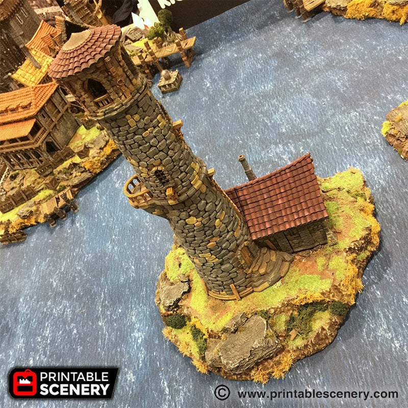 The Lighthouse - The Lost Islands Printable Scenery - Pirates, Wargaming Terrain, D&D, DnD - Only-Games