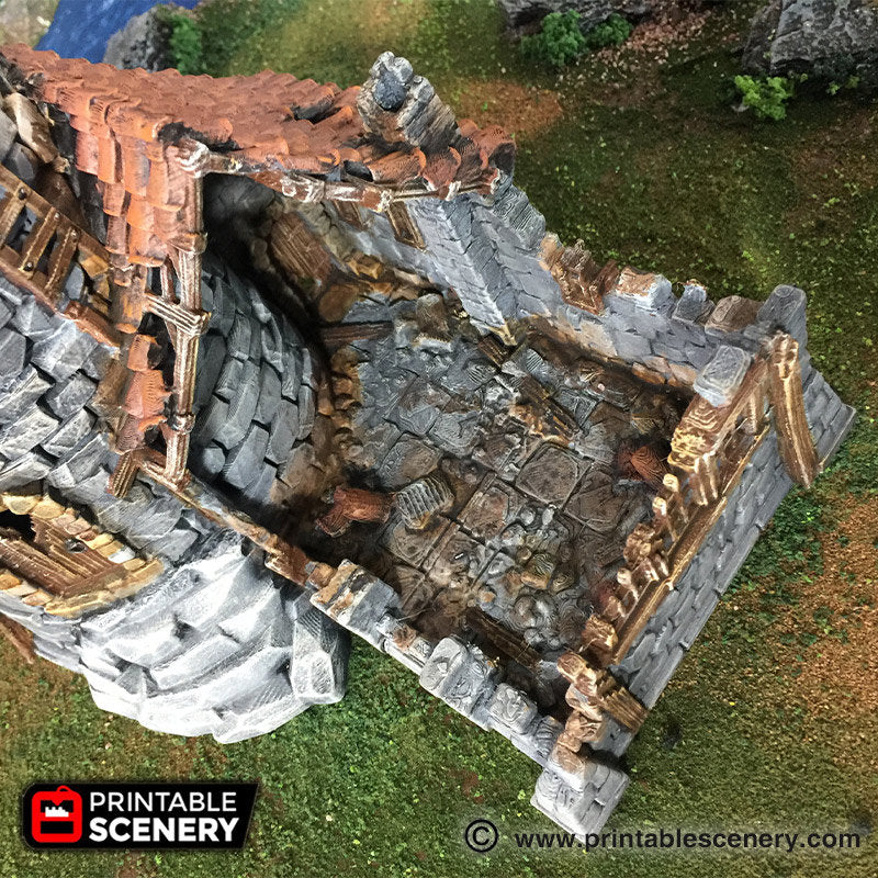 Ruined Lighthouse - The Lost Islands - Printable Scenery 15mm 28mm 32mm Wargaming Terrain D&D, DnD - Only-Games