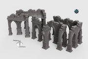 Pillar Ruins - Stormguard 15mm 28mm 32mm 42mm Wargaming Terrain D&D, DnD - Only-Games