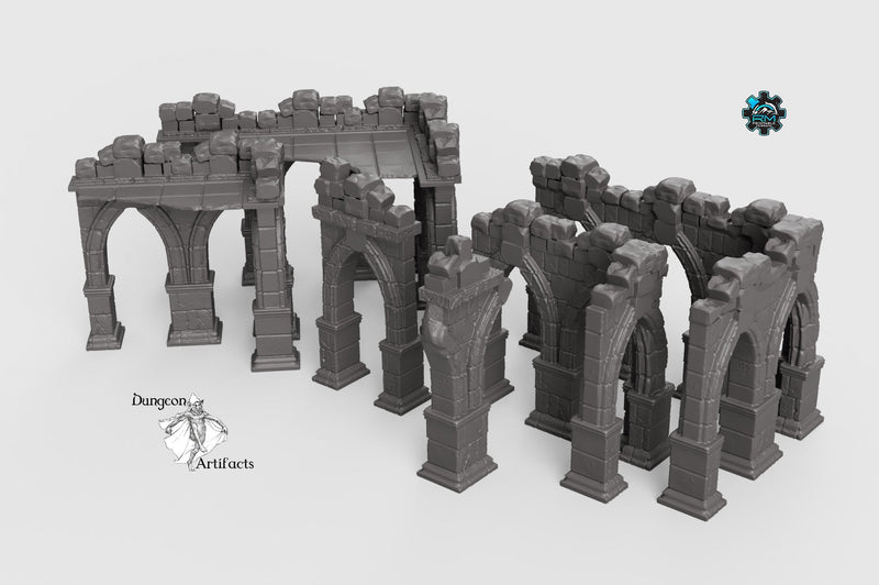 Pillar Ruins - Stormguard 15mm 28mm 32mm 42mm Wargaming Terrain D&D, DnD - Only-Games