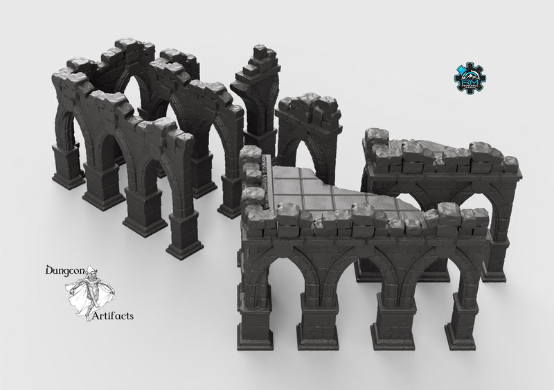 Pillar Ruins - Stormguard 15mm 28mm 32mm 42mm Wargaming Terrain D&D, DnD - Only-Games