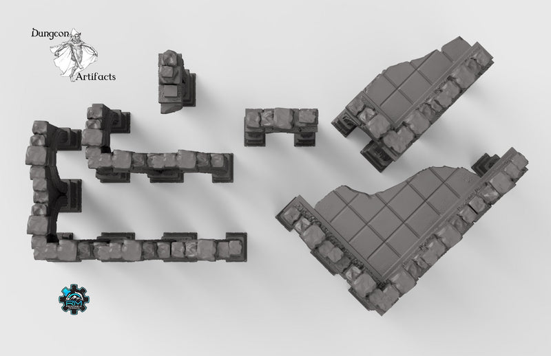 Pillar Ruins - Stormguard 15mm 28mm 32mm 42mm Wargaming Terrain D&D, DnD - Only-Games