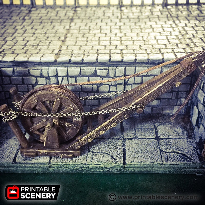 Medieval Crane - Winterdale - Printable Scenery 28mm 32mm Wargaming Terrain - Only-Games