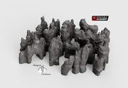 Grotto Walls - Clorehaven and the Goblin Grotto - Printable Scenery Wargaming Terrain D&D, DnD - Only-Games