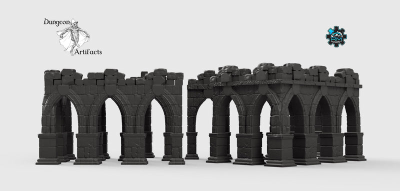Pillar Ruins - Stormguard 15mm 28mm 32mm 42mm Wargaming Terrain D&D, DnD - Only-Games