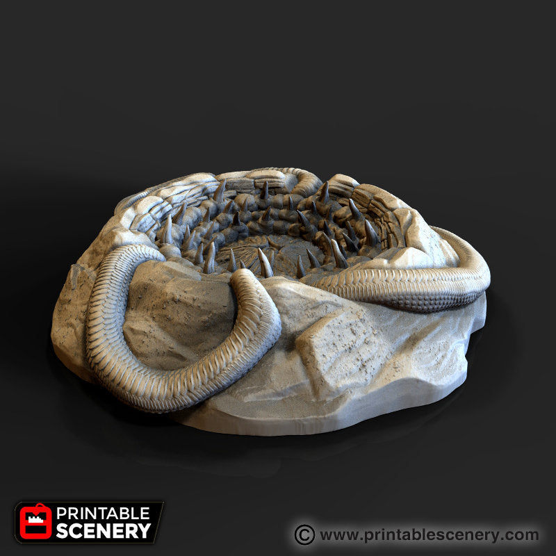 Sand Worm Maw - Rampage Gothic - Printable Scenery, Sarlacc Wargaming Terrain Sarlac D&D, DnD - Only-Games