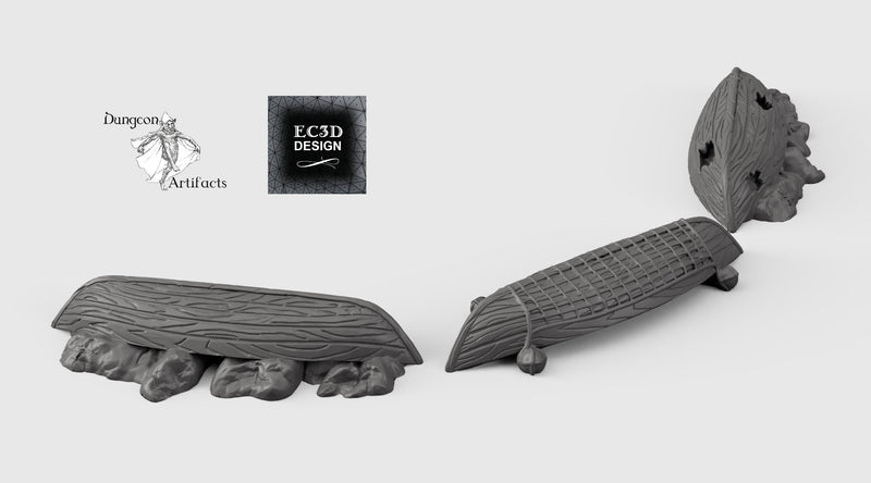 Flipped Fishing Boats - Depths of the Savage Atoll - EC3D Wargaming Terrain D&D, DnD - Only-Games