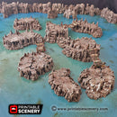 Raised Caverns - Clorehaven and the Goblin Grotto - Printable Scenery Wargaming Terrain D&D, DnD