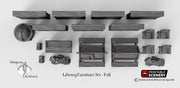 Library Furniture Set - Clorehaven and the Goblin Grotto - Printable Scenery Wargaming Terrain Scatter D&D, DnD - Only-Games