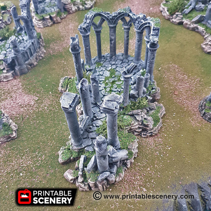 Ancient Ruins - Clorehaven and The Goblin Grotto - Printable Scenery - Wargaming Terrain Scatter D&D, DnD - Only-Games