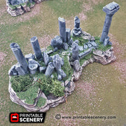 Ancient Ruins - Clorehaven and The Goblin Grotto - Printable Scenery - Wargaming Terrain Scatter D&D, DnD - Only-Games