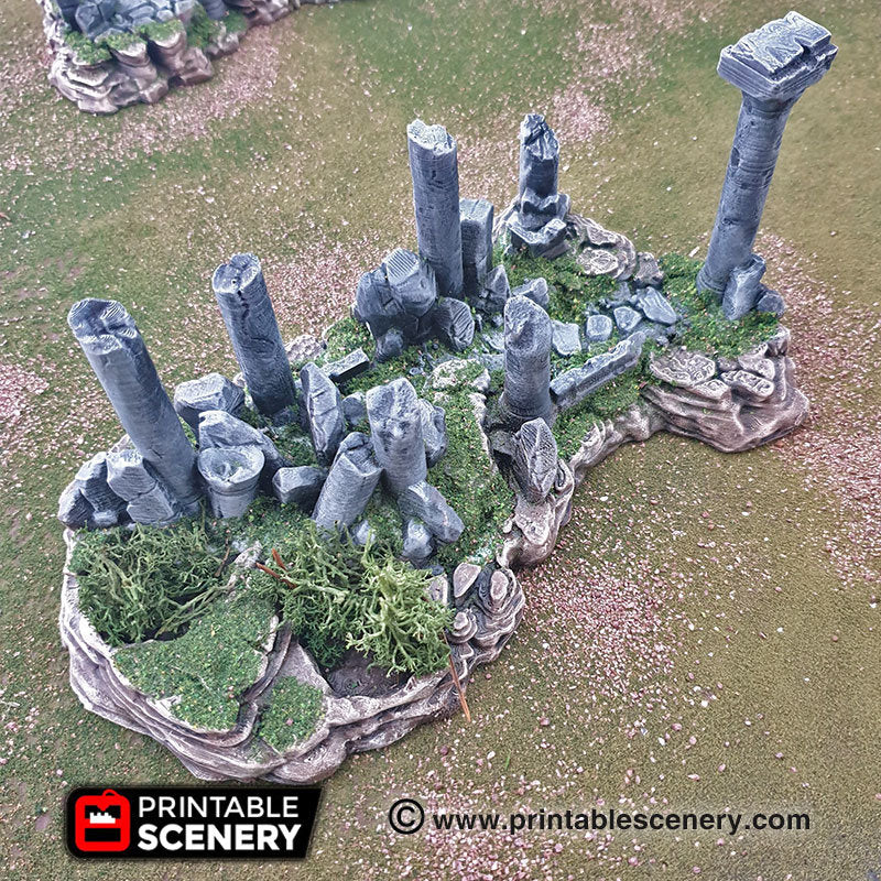 Ancient Ruins - Clorehaven and The Goblin Grotto - Printable Scenery - Wargaming Terrain Scatter D&D, DnD - Only-Games