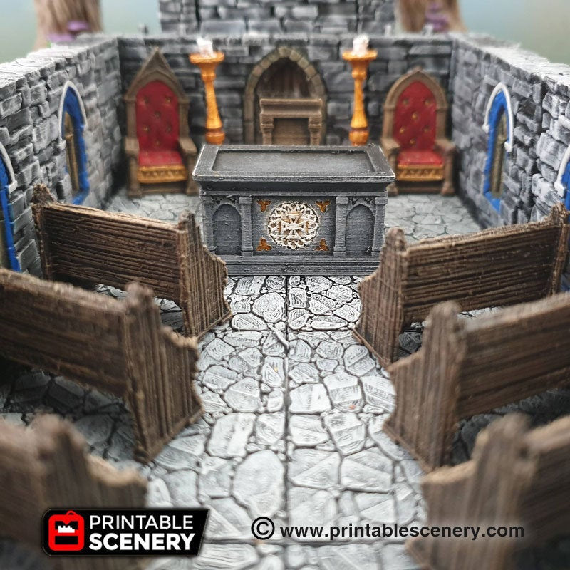 Chapel Chattels - Clorehaven and the Goblin Grotto - Printable Scenery Wargaming Terrain Scatter D&D, DnD - Only-Games