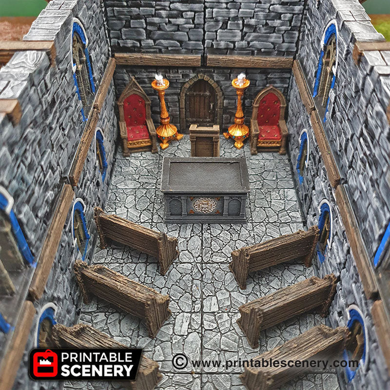 Chapel Chattels - Clorehaven and the Goblin Grotto - Printable Scenery Wargaming Terrain Scatter D&D, DnD - Only-Games
