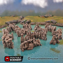 Low Grotto Walls - Clorehaven and the Goblin Grotto - Printable Scenery Mushroom Wargaming Terrain Scatter D&D DnD