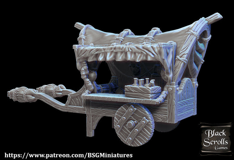 Merchant Wagon - City of Tarok Wargaming Terrain Scatter D&D DnD - Only-Games