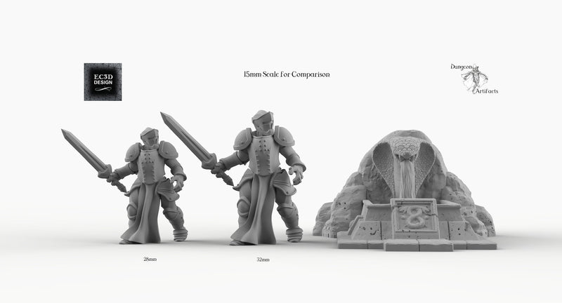 Snake Fountain - 15mm 28mm 32mm Empire of Scorching Sands Wargaming Terrain D&D, DnD - Only-Games