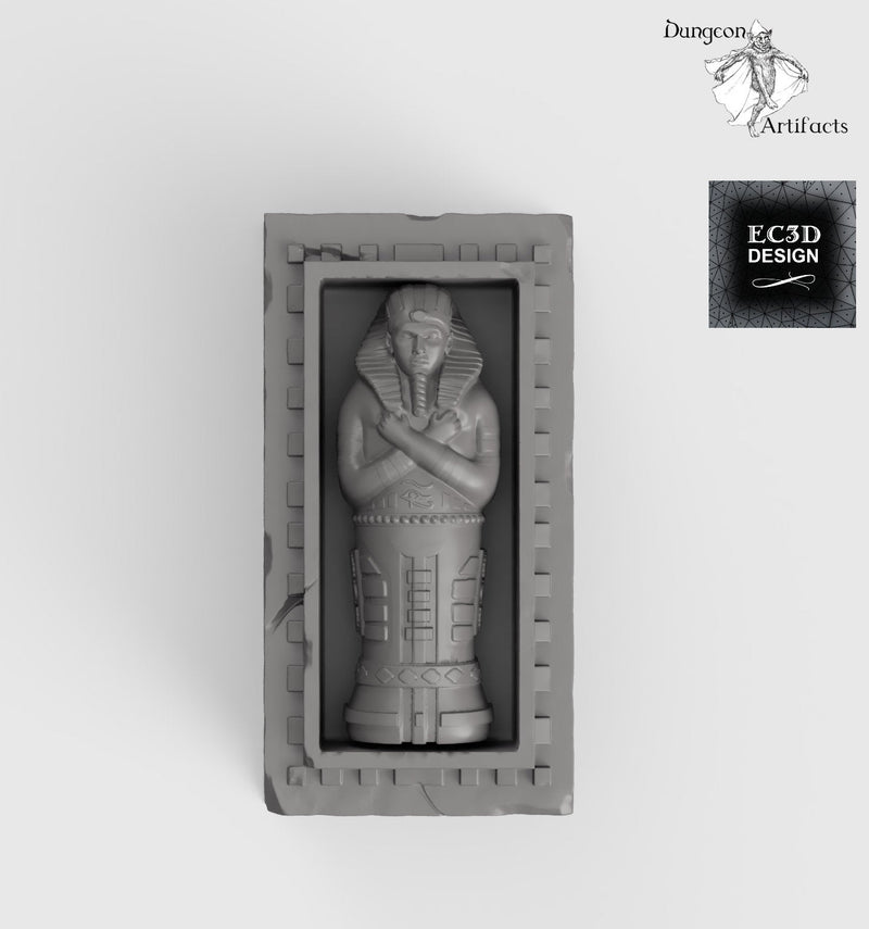 Egyptian Sarcophagus - 28mm 32mm Empire of Scorching Sands Wargaming Terrain D&D, DnD - Only-Games