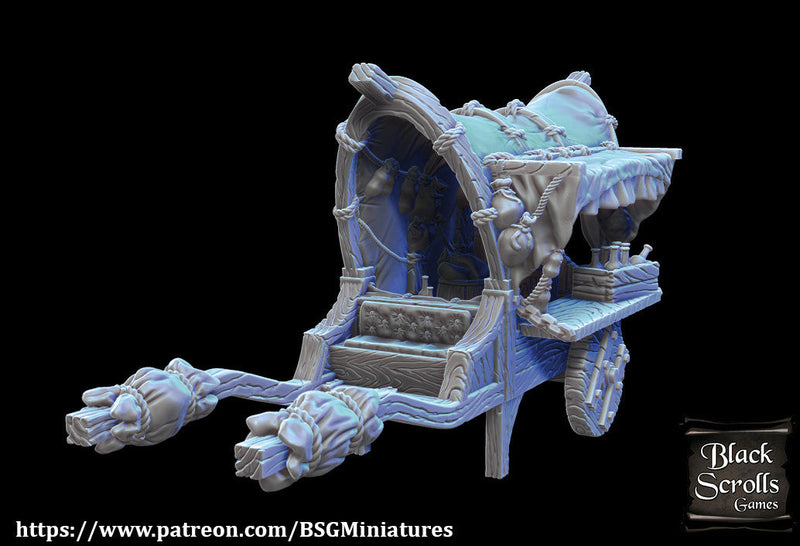 Merchant Wagon - City of Tarok Wargaming Terrain Scatter D&D DnD - Only-Games