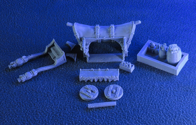 Merchant Wagon - City of Tarok Wargaming Terrain Scatter D&D DnD - Only-Games