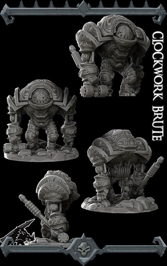 Clockwork Brute - Wargaming Miniatures Monster Rocket Pig Games D&D, DnD - Only-Games