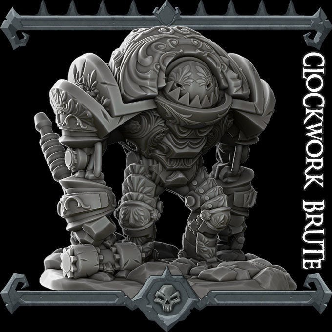 clockwork dnd monsters Clockwork Brute - Wargaming Miniatures Monster Rocket Pig Games D&D, DnD - Dungeon Artifacts