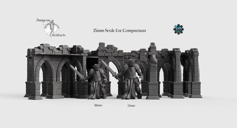 Pillar Ruins - Stormguard 15mm 28mm 32mm 42mm Wargaming Terrain D&D, DnD - Only-Games