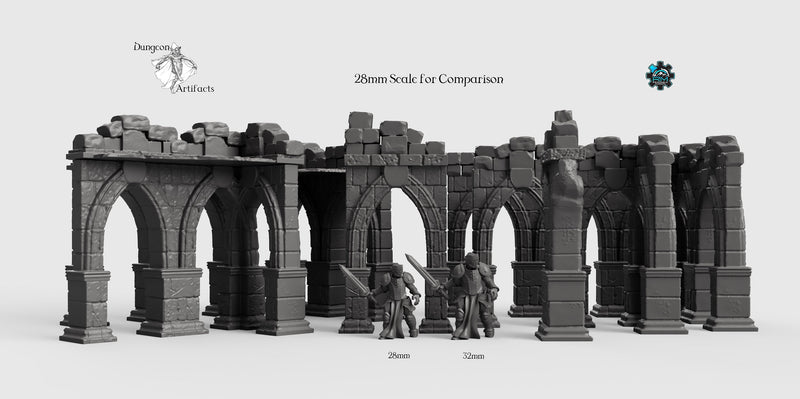 Pillar Ruins - Stormguard 15mm 28mm 32mm 42mm Wargaming Terrain D&D, DnD - Only-Games