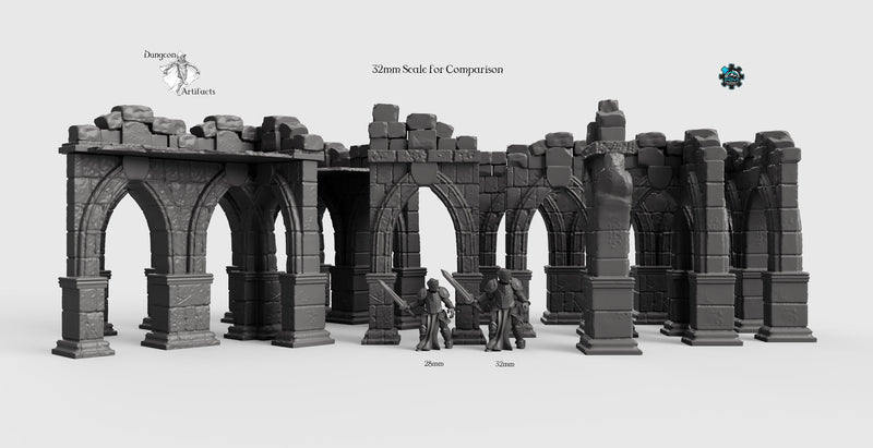 Pillar Ruins - Stormguard 15mm 28mm 32mm 42mm Wargaming Terrain D&D, DnD - Only-Games