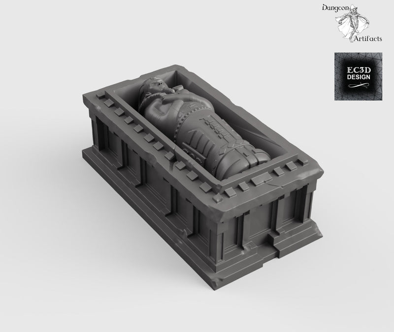 Egyptian Sarcophagus - 28mm 32mm Empire of Scorching Sands Wargaming Terrain D&D, DnD - Only-Games