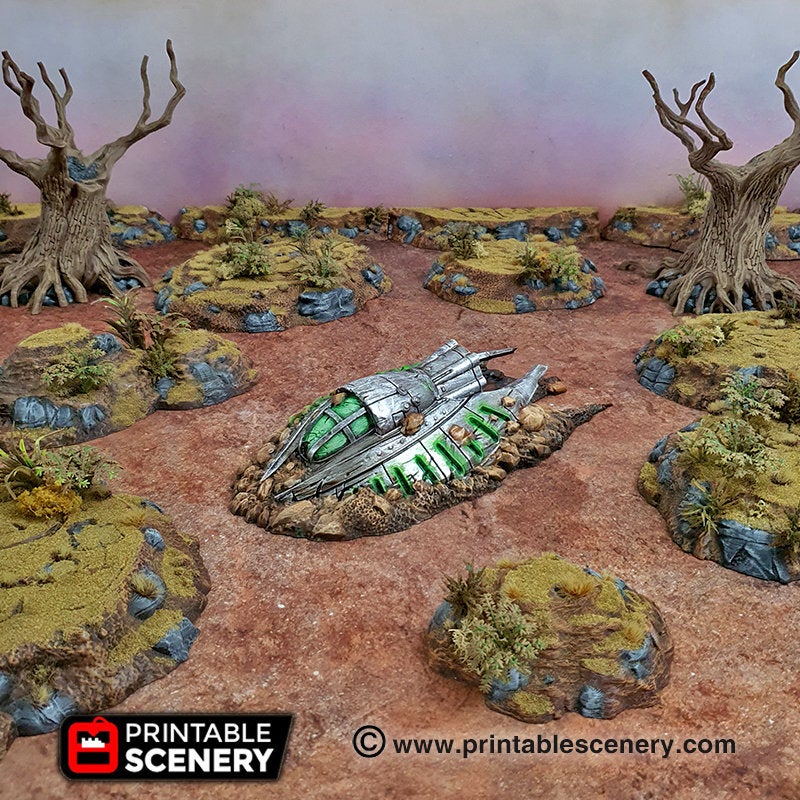 UFO Crash - Brave New Worlds - Printable Scenery New Eden Sanctuary-17 Terrain Scatter D&D DnD - Only-Games