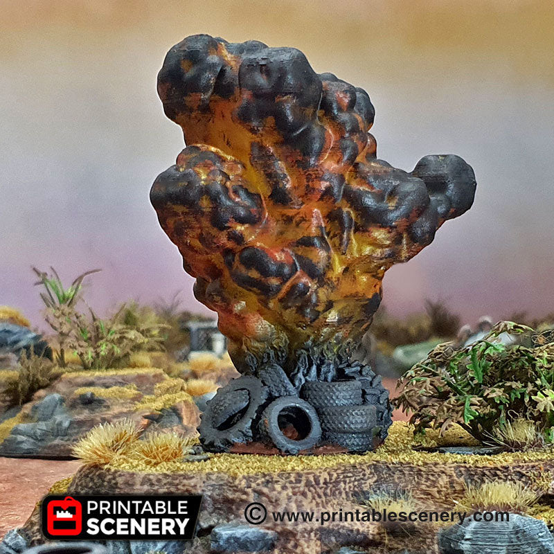 Tire Obstacles - Brave New Worlds - Printable Scenery Wasteworld Gaslands Terrain Scatter D&D DnD - Only-Games