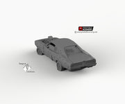 Abandoned Dodge Charger - Brave New Worlds - Printable Scenery Wasteworld Gaslands Terrain Scatter D&D DnD Car - Only-Games