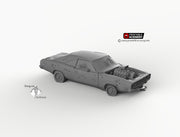 Abandoned Dodge Charger - Brave New Worlds - Printable Scenery Wasteworld Gaslands Terrain Scatter D&D DnD Car - Only-Games