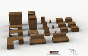 Cyberpunk Office Furniture Set - Brave New Worlds - Printable Scenery Tabletop Scatter Miniatures Terrain D&D, DnD - Only-Games