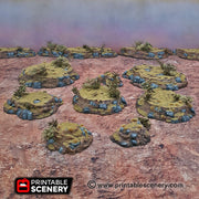 Modular Hills - Brave New Worlds - Printable Scenery Wasteworld Gaslands New Eden Terrain Scatter D&D DnD - Only-Games