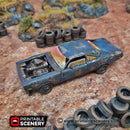Abandoned Dodge Charger - Brave New Worlds - Printable Scenery Wasteworld Gaslands Terrain Scatter D&D DnD Car