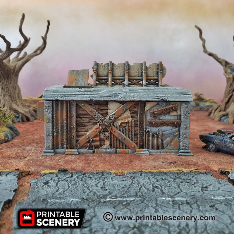 Junkfood Franchise - Junkfort Franchise - Brave New Worlds - Printable Scenery Wasteworld Gaslands Terrain Scatter D&D DnD - Only-Games