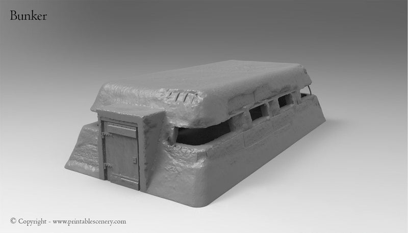 Normandy Bunker - Rampage Gothic - Printable Scenery WWII WWI Terrain D&D DnD - Only-Games