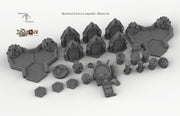 Darkstone Fortification Compatible Trihex Citadel Token and Marker Sets - Dragon's Rest Wargaming Terrain Scatter - Only-Games