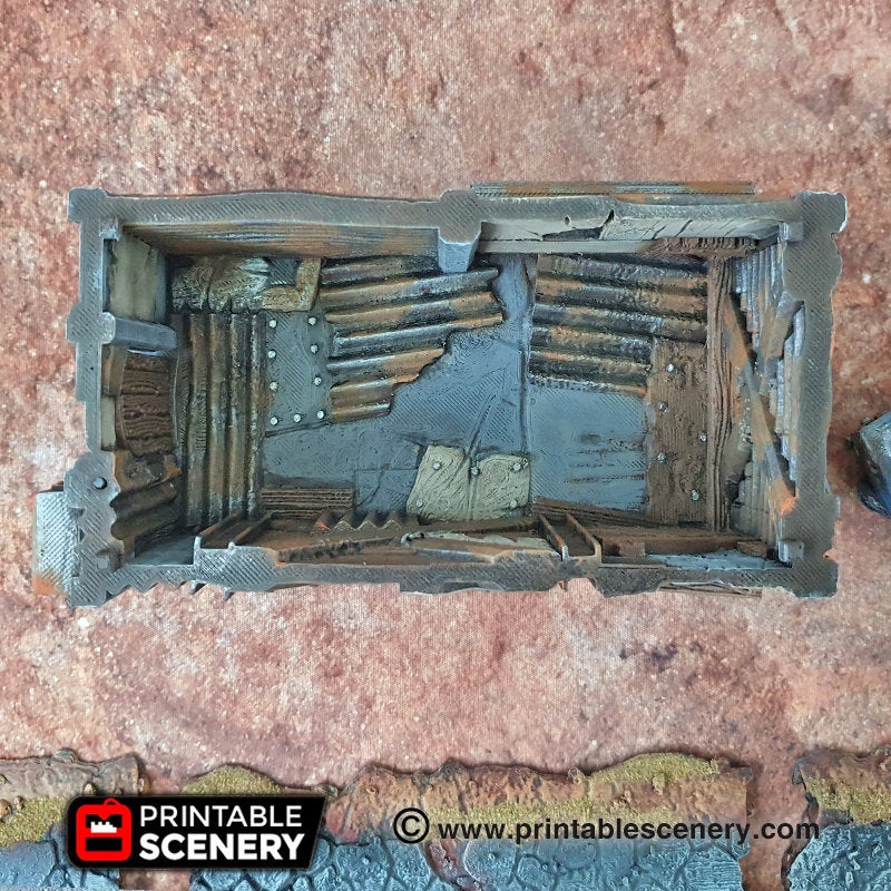 Junkfood Franchise - Junkfort Franchise - Brave New Worlds - Printable Scenery Wasteworld Gaslands Terrain Scatter D&D DnD - Only-Games