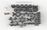 Darkstone Fortification Compatible Trihex Citadel Token and Marker Sets - Dragon's Rest Wargaming Terrain Scatter - Only-Games