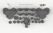 Darkstone Fortification Compatible Trihex Citadel Token and Marker Sets - Dragon's Rest Wargaming Terrain Scatter - Only-Games